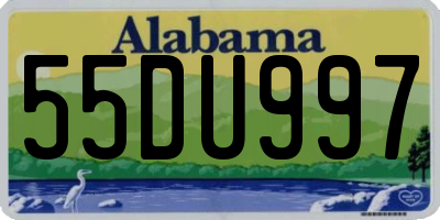 AL license plate 55DU997