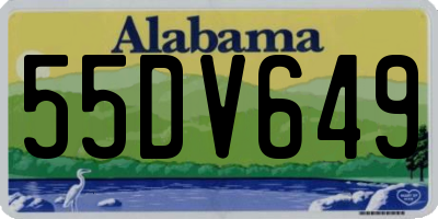 AL license plate 55DV649
