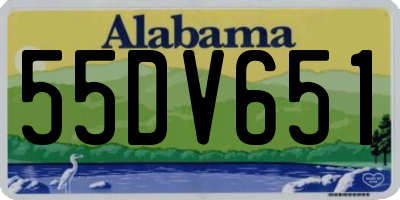 AL license plate 55DV651