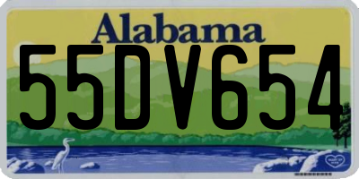 AL license plate 55DV654