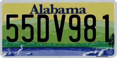 AL license plate 55DV981