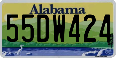 AL license plate 55DW424