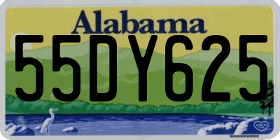 AL license plate 55DY625