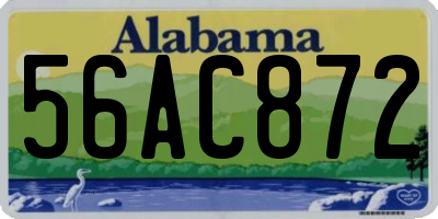 AL license plate 56AC872