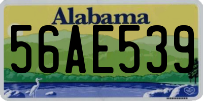 AL license plate 56AE539