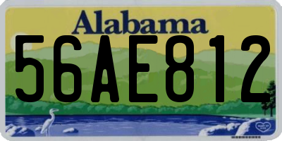 AL license plate 56AE812