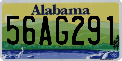 AL license plate 56AG291