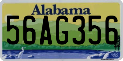 AL license plate 56AG356