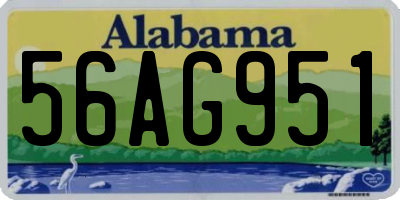 AL license plate 56AG951