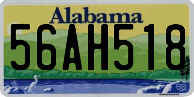 AL license plate 56AH518