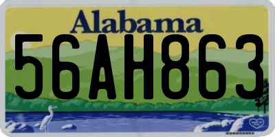 AL license plate 56AH863