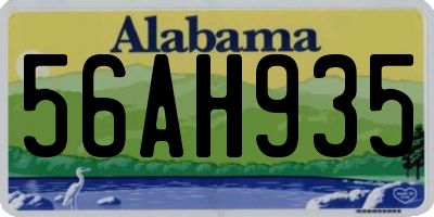 AL license plate 56AH935