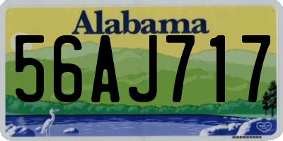 AL license plate 56AJ717