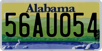 AL license plate 56AU054