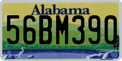 AL license plate 56BM390