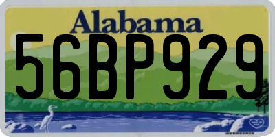 AL license plate 56BP929