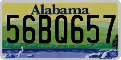 AL license plate 56BQ657
