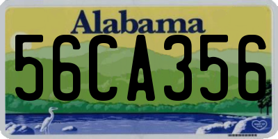 AL license plate 56CA356