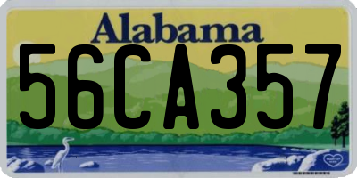AL license plate 56CA357