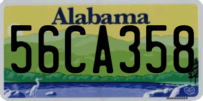 AL license plate 56CA358