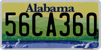 AL license plate 56CA360