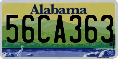 AL license plate 56CA363
