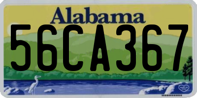 AL license plate 56CA367