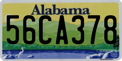 AL license plate 56CA378
