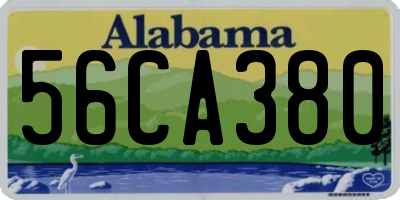 AL license plate 56CA380