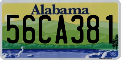 AL license plate 56CA381