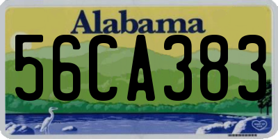 AL license plate 56CA383