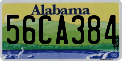 AL license plate 56CA384
