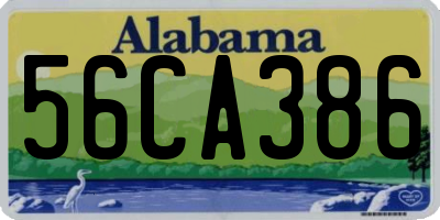 AL license plate 56CA386