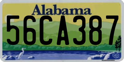 AL license plate 56CA387