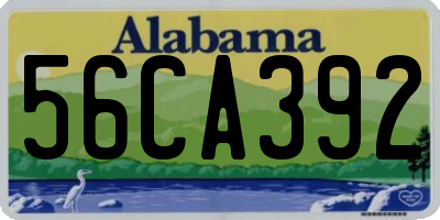 AL license plate 56CA392