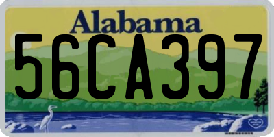 AL license plate 56CA397
