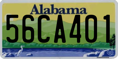 AL license plate 56CA401