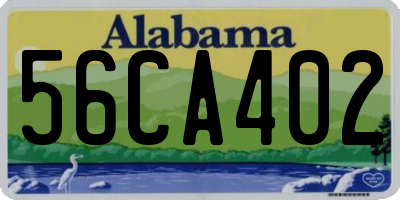 AL license plate 56CA402