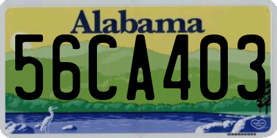 AL license plate 56CA403