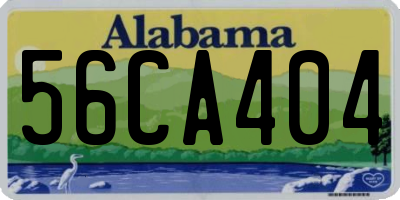 AL license plate 56CA404