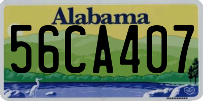 AL license plate 56CA407