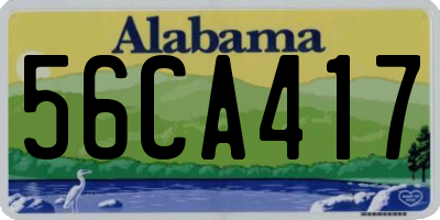 AL license plate 56CA417