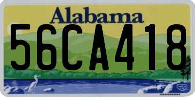 AL license plate 56CA418