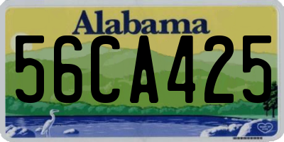 AL license plate 56CA425