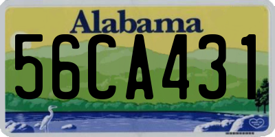 AL license plate 56CA431