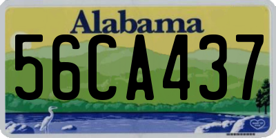 AL license plate 56CA437