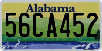 AL license plate 56CA452