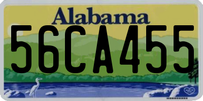 AL license plate 56CA455