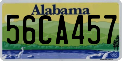 AL license plate 56CA457