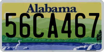 AL license plate 56CA467